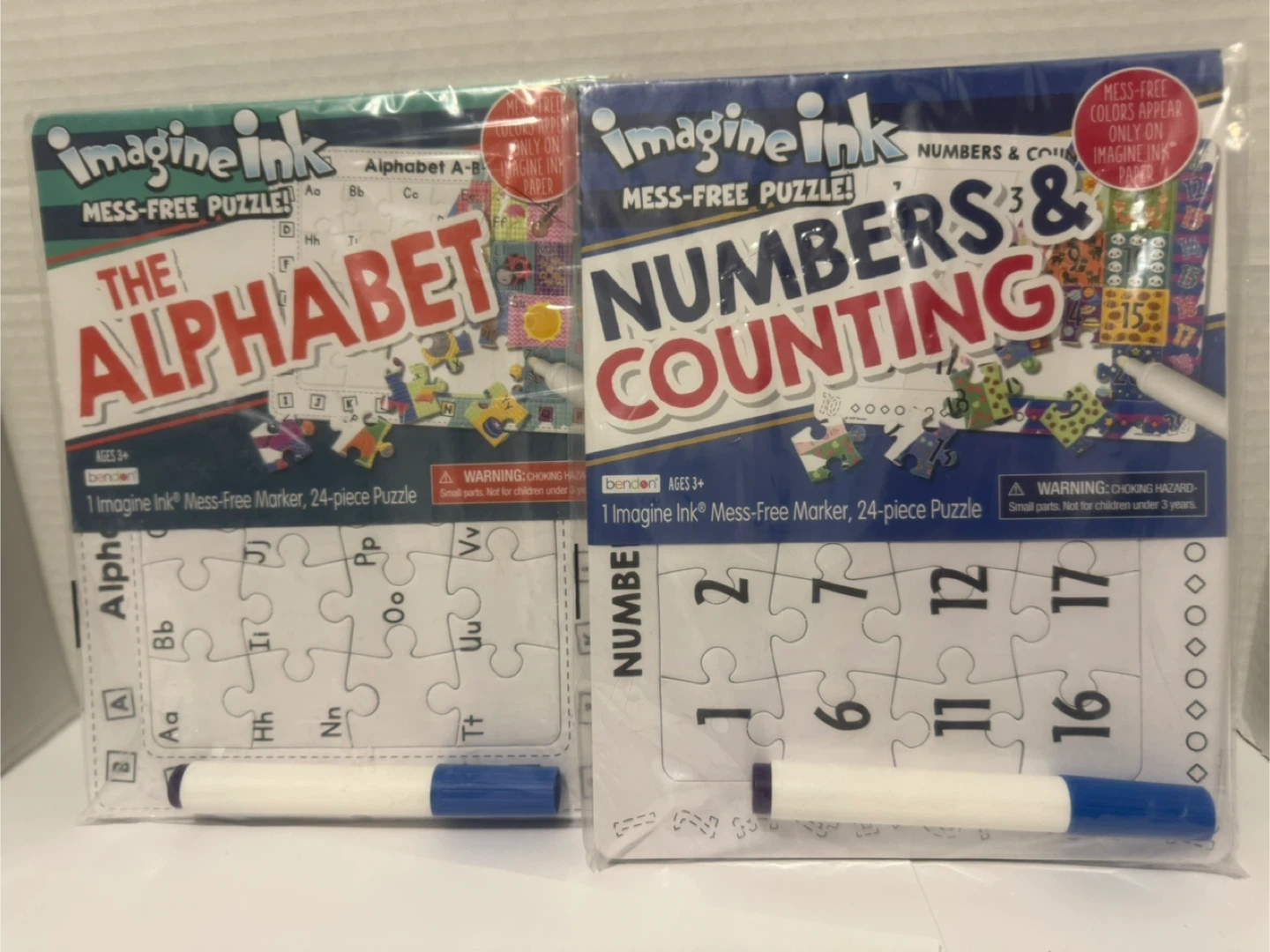 Imagine Ink Mess-Free Puzzles - Alphabet & Numbers