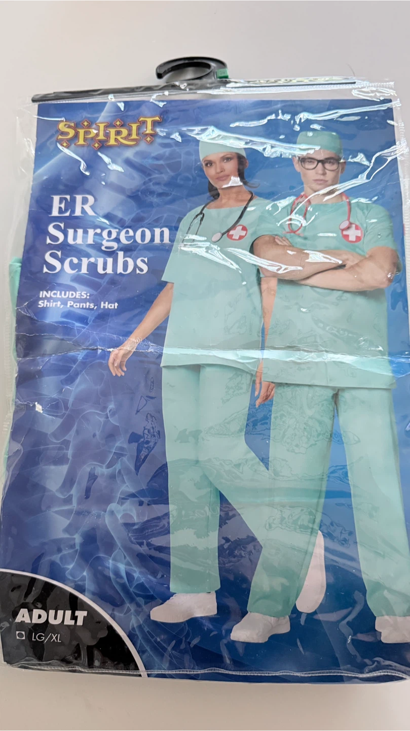 Spirit Halloween ER Surgeon Scrubs - Adult L/G-XL