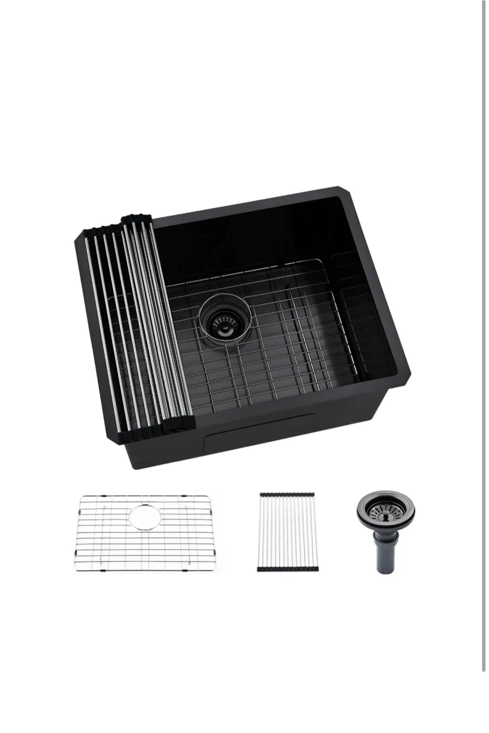 Black Kitchen Sink 24"x19"x12" thumbnail