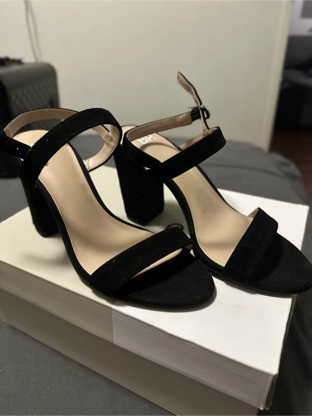 Black Suede Heels - Size 5 thumbnail