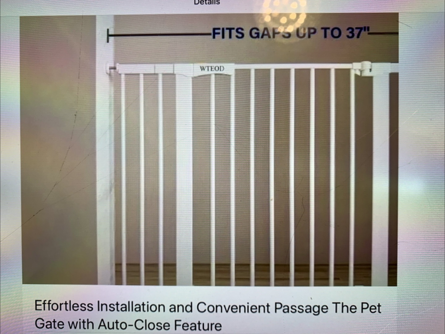 Pet Gate Auto-Close, Fits up to 37" - photo 2