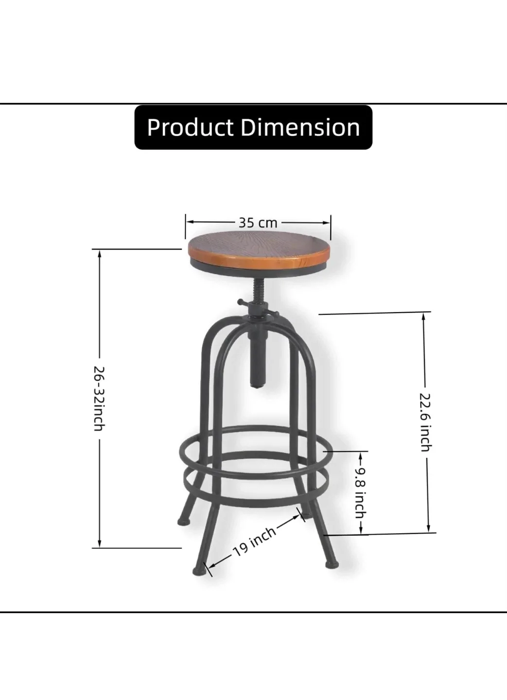 Adjustable Height Bar Stool image indicator(2)