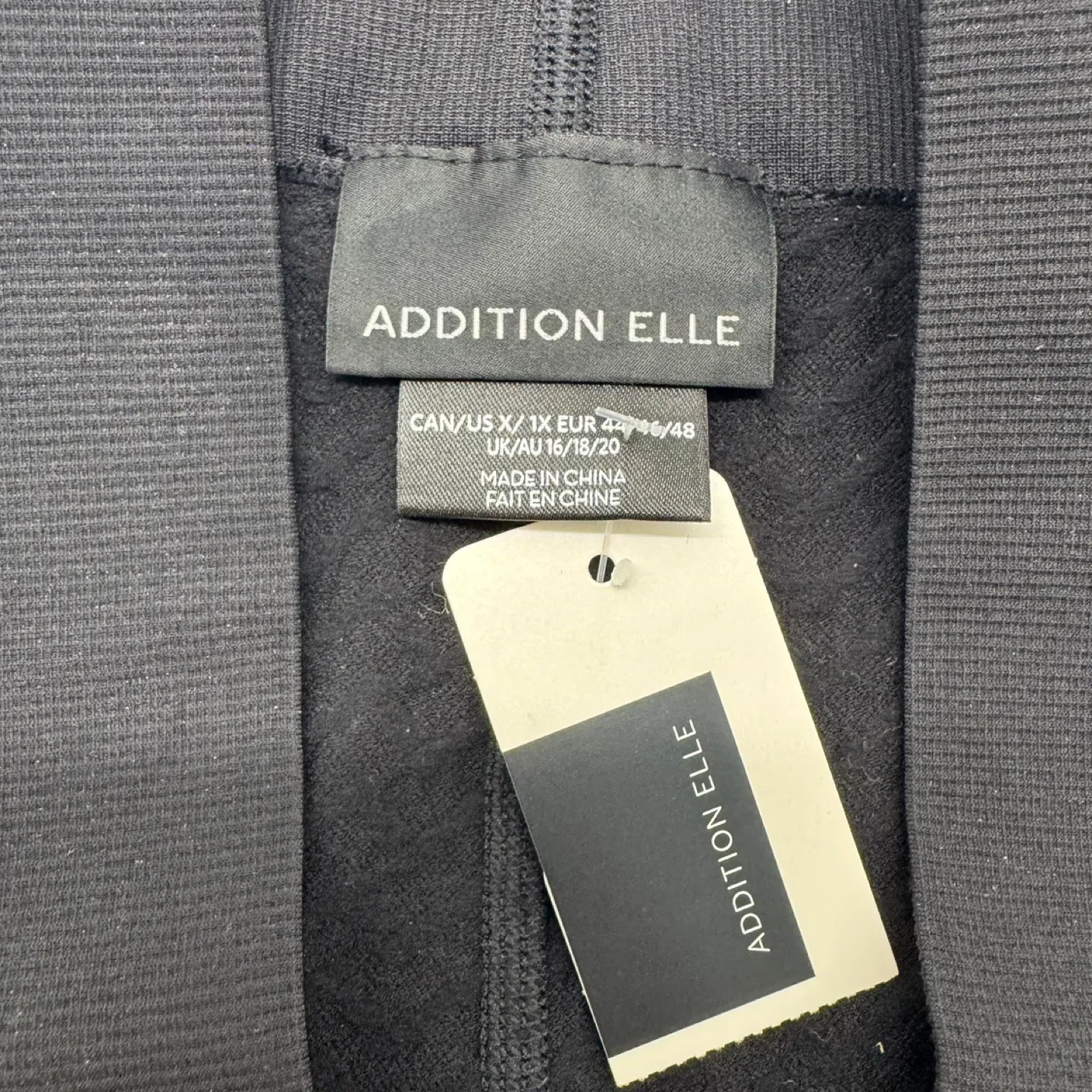 Addition Elle Women's Textured Black Leggings Size 1X image indicator(4)