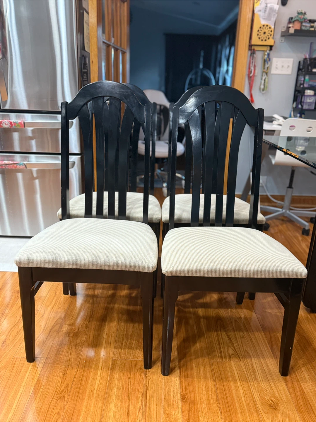 Dining Table with 6 Chairs - Black - photo 5