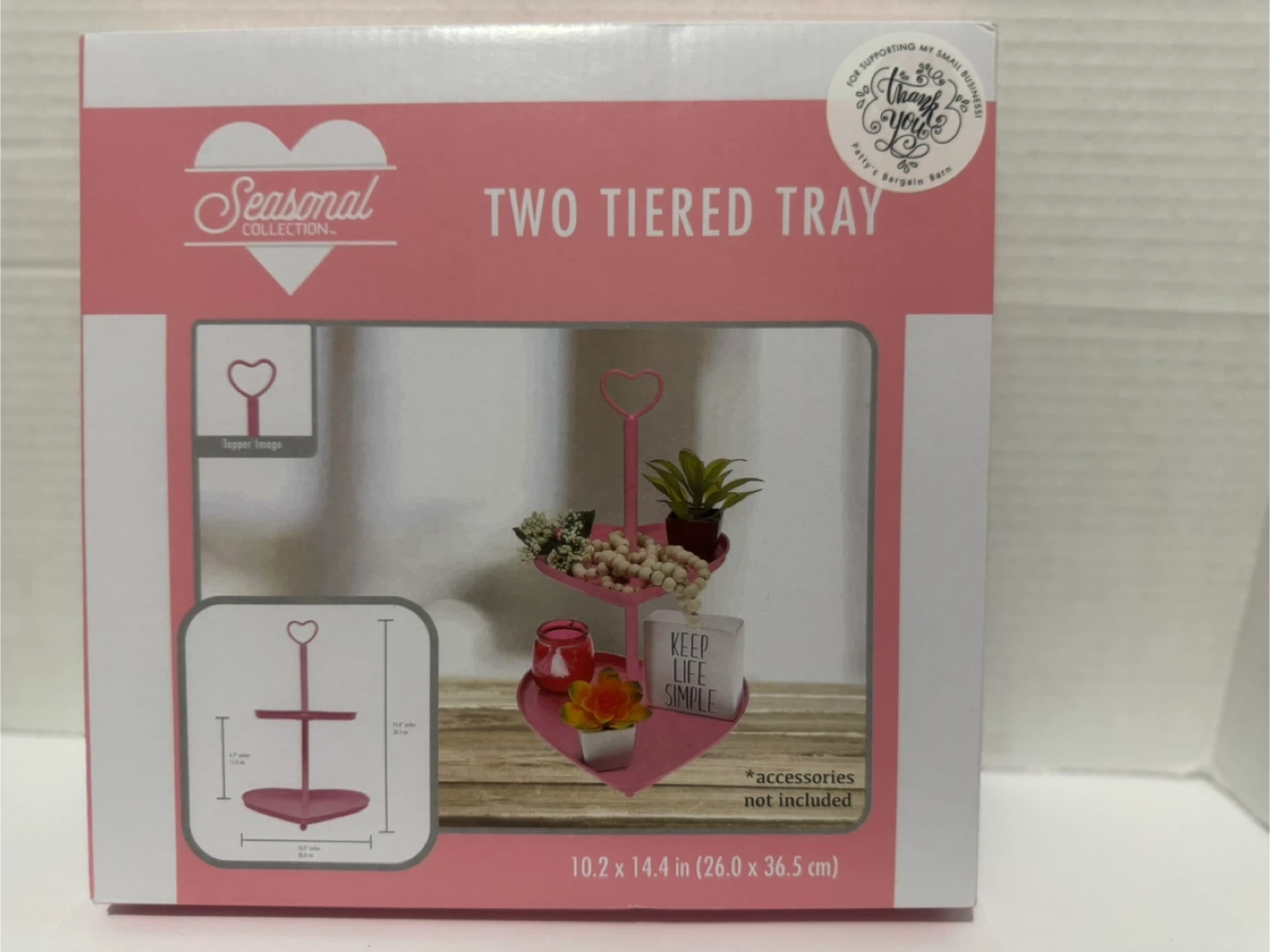 Seasonal Collection Two Tiered Tray