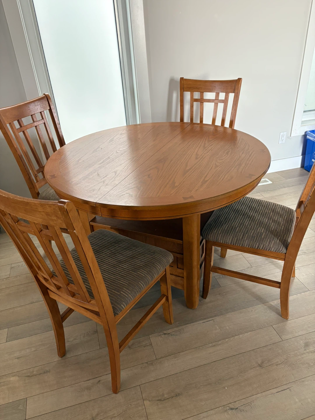 Wooden Dining Table with 4 Chairs