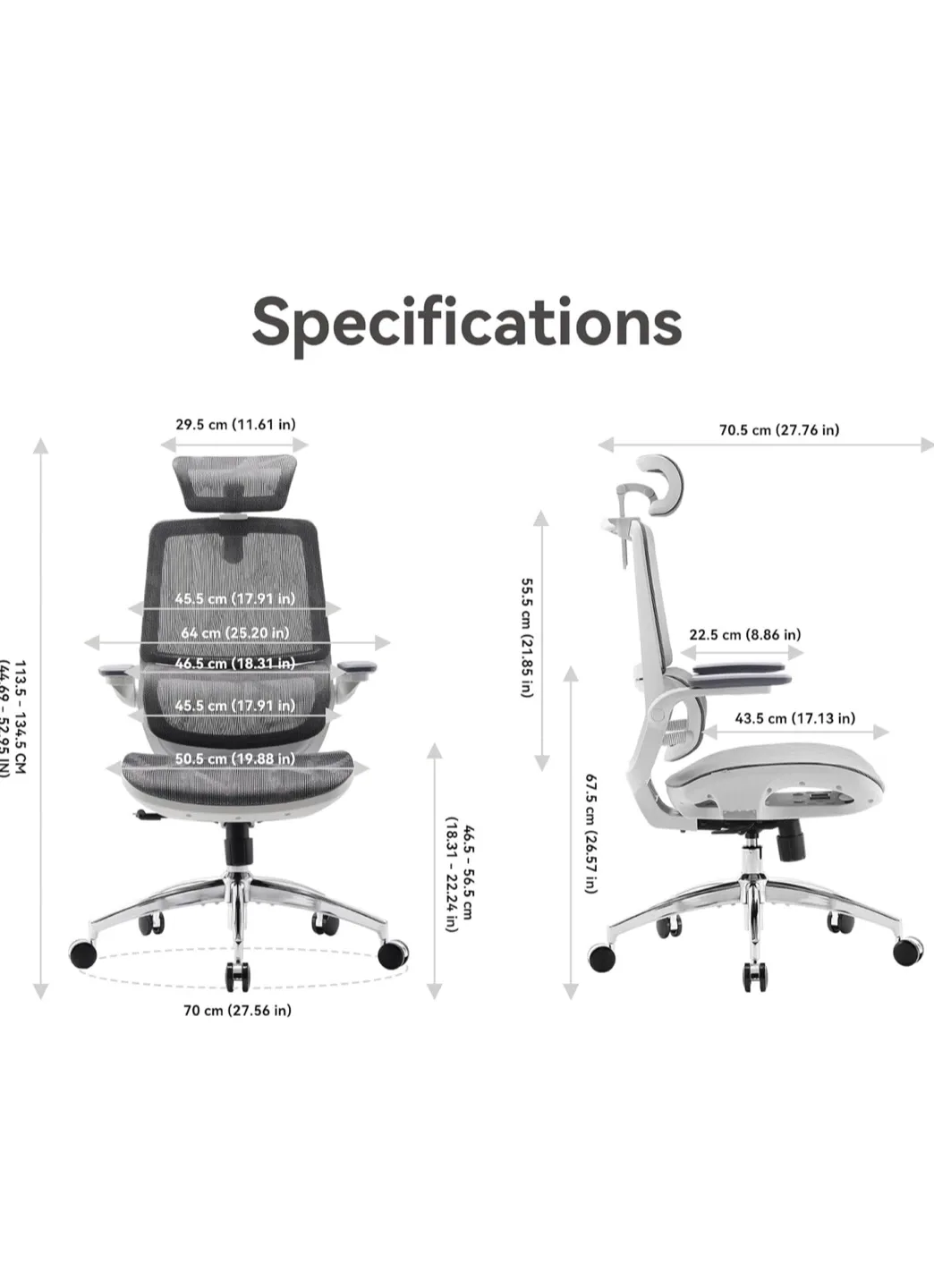 Ergonomic Office Chair - Gray image indicator(2)