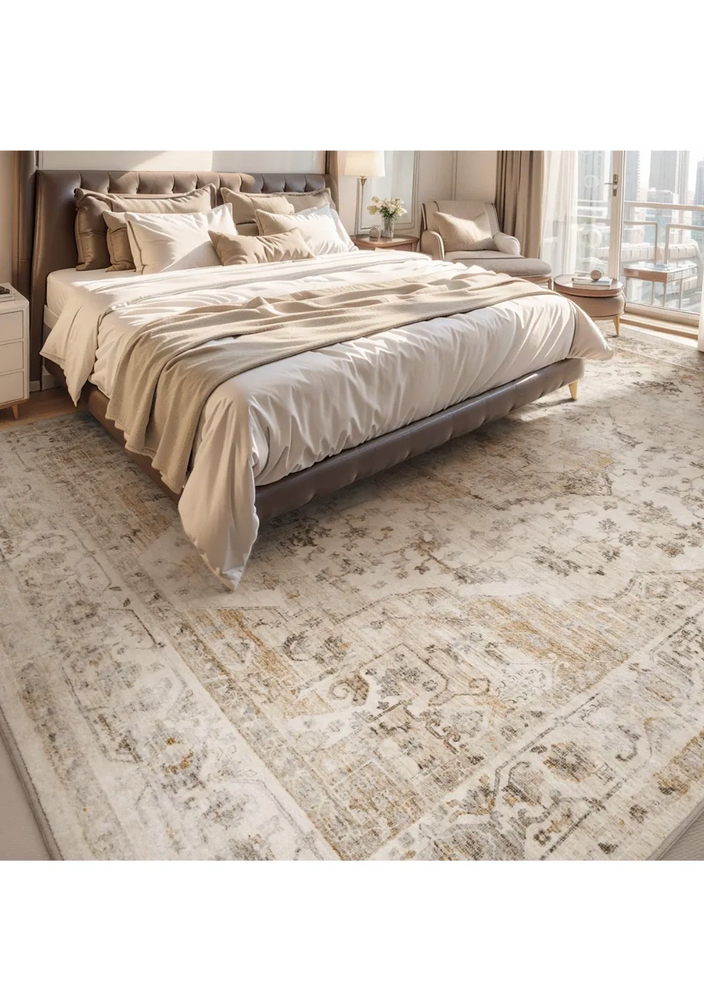 9x6 ft Beige Area Rug image indicator(3)