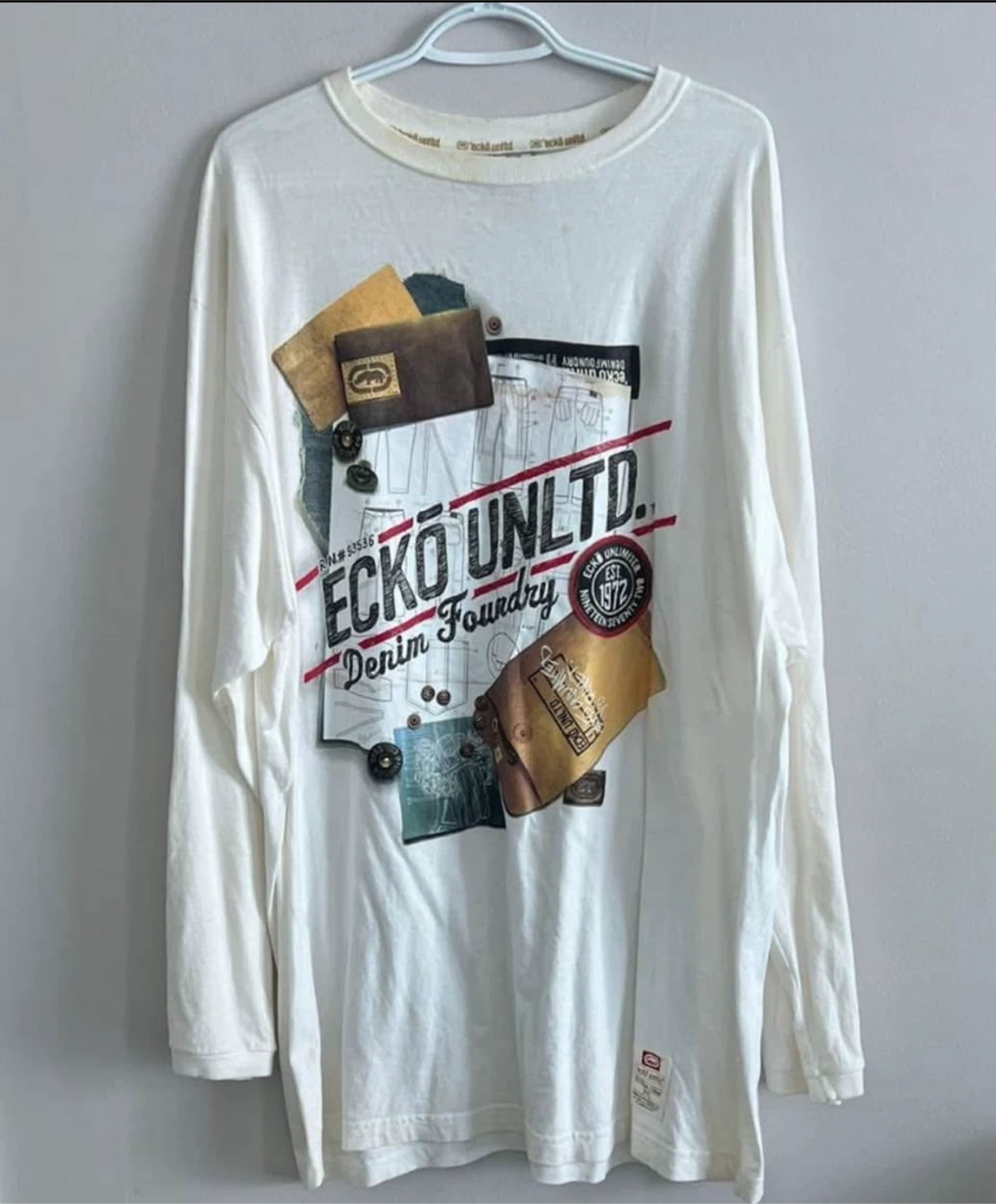Y2K Ecko Unltd. Denim Foundry Long Sleeve XXL