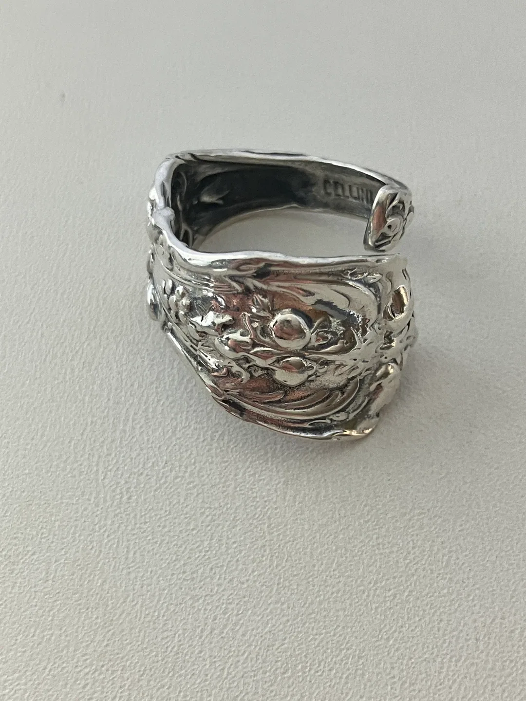 Cellini Sterling Silver Vintage spoon Ring Size Adjustable thumbnail