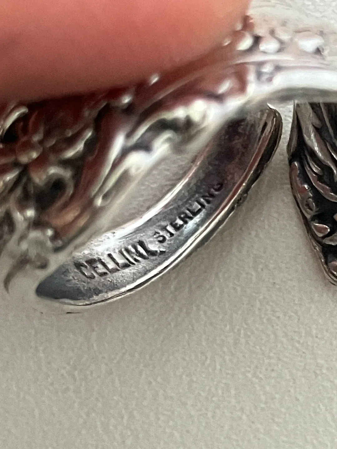 Cellini Sterling Silver Vintage spoon Ring Size Adjustable image indicator(4)