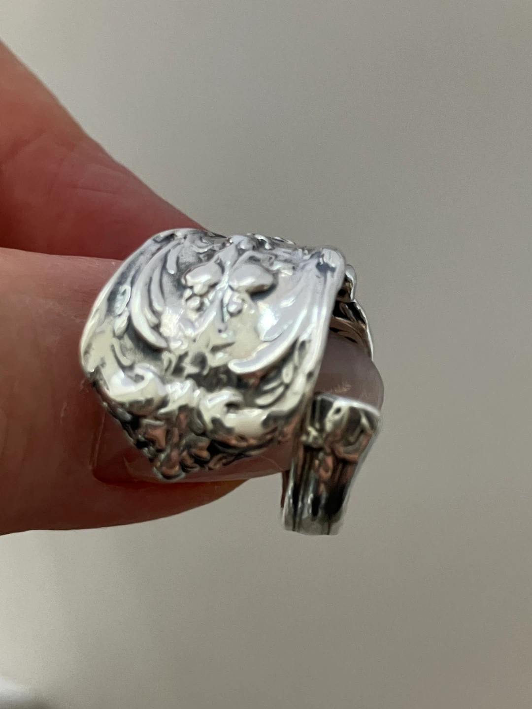 Cellini Sterling Silver Vintage spoon Ring Size Adjustable - photo 3