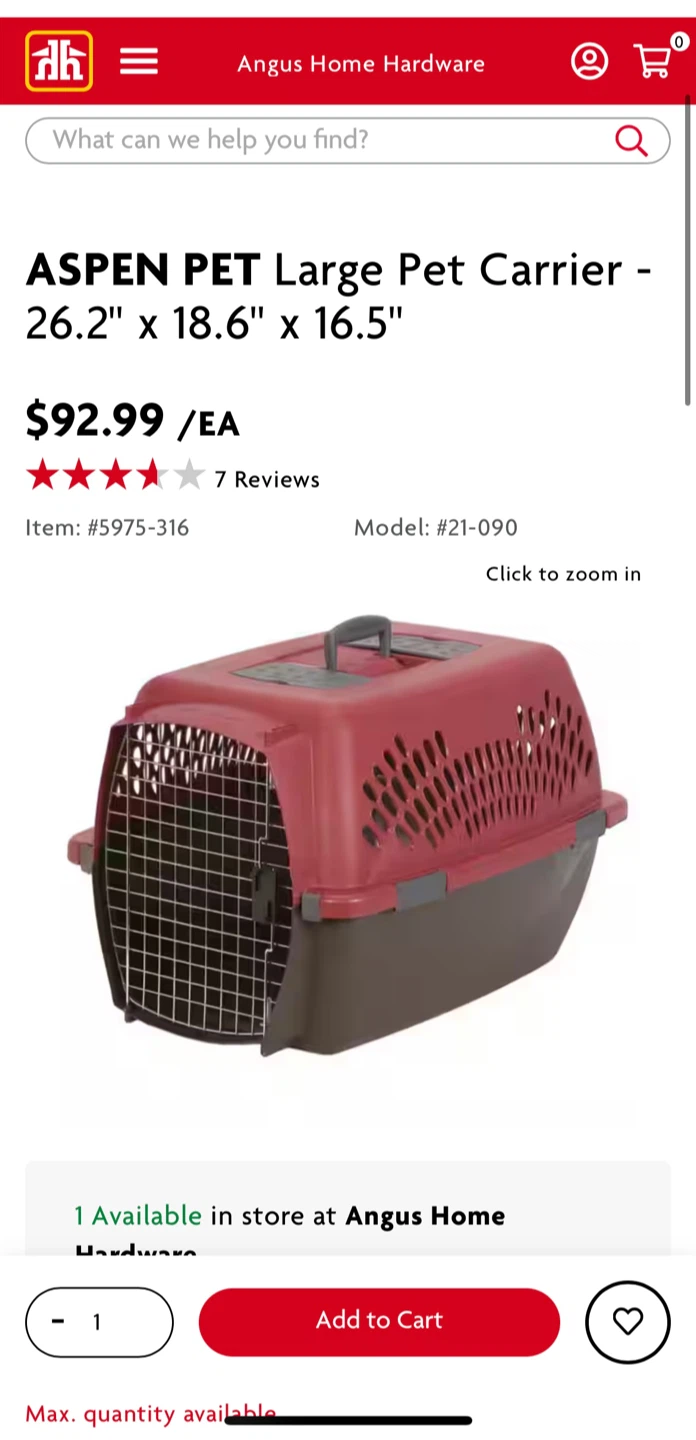 Aspen Pet Carrier / Crate - Large - photo 5