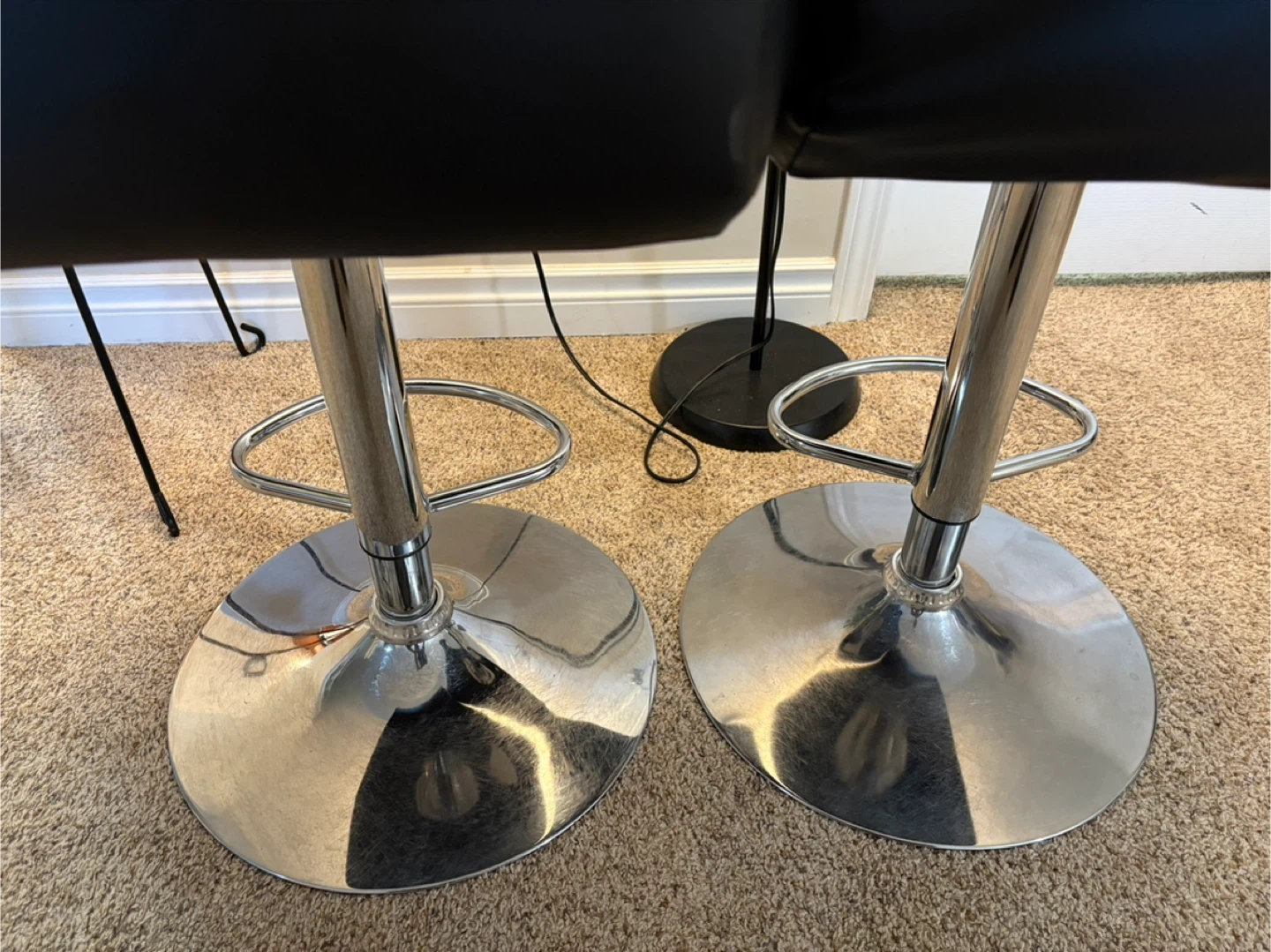 Pair of Black Bar Stools - photo 5
