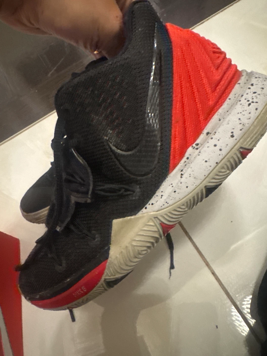 Nike Kyrie 5 Black/Red Basketball Shoes - photo 2