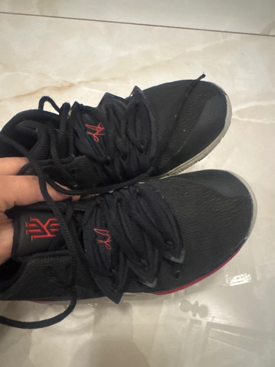 Nike Kyrie 5 Black/Red Basketball Shoes - photo 5