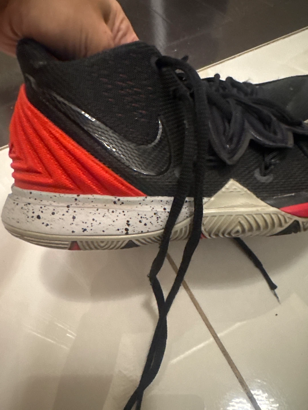 Nike Kyrie 5 Black/Red Basketball Shoes - photo 3