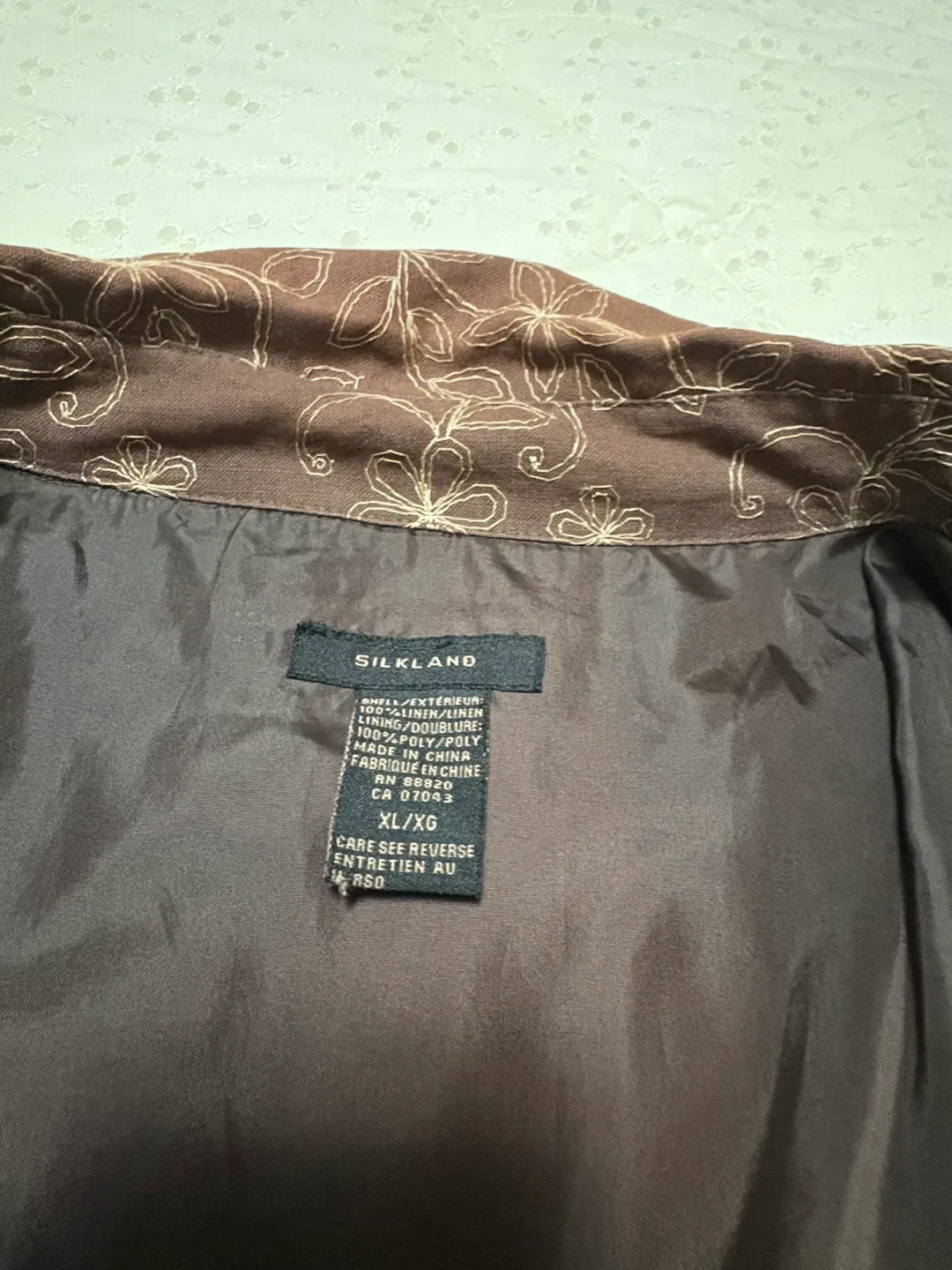 Silkland XL Brown Floral Top image indicator(5)