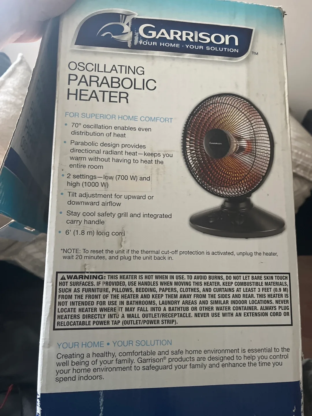 Garrison Oscillating Parabolic Heater image indicator(3)