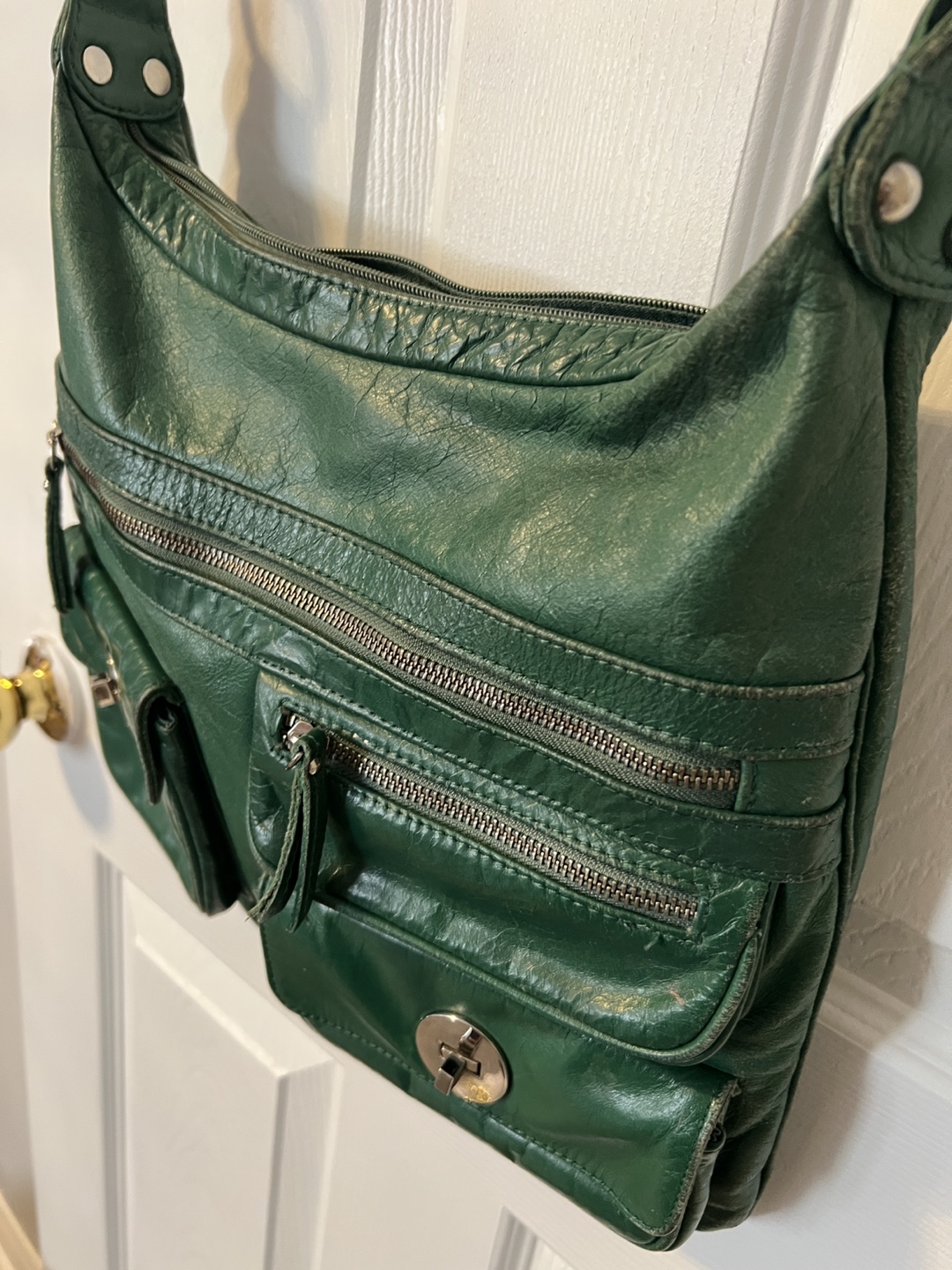 Danier Green Leather Shoulder Bag - photo 2