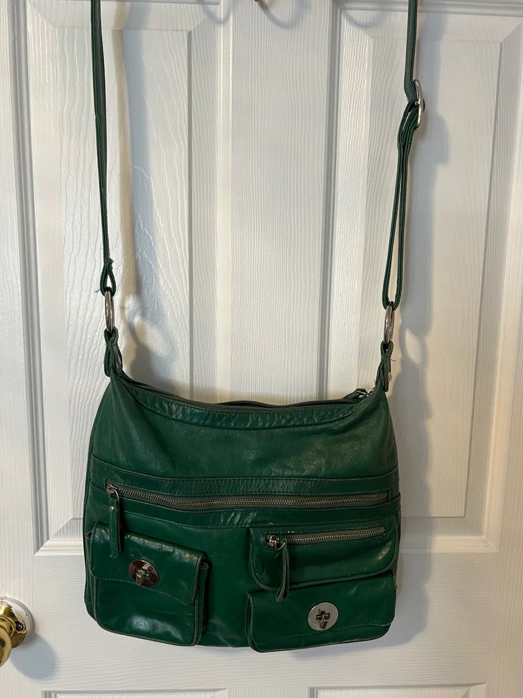 Danier Green Leather Shoulder Bag thumbnail