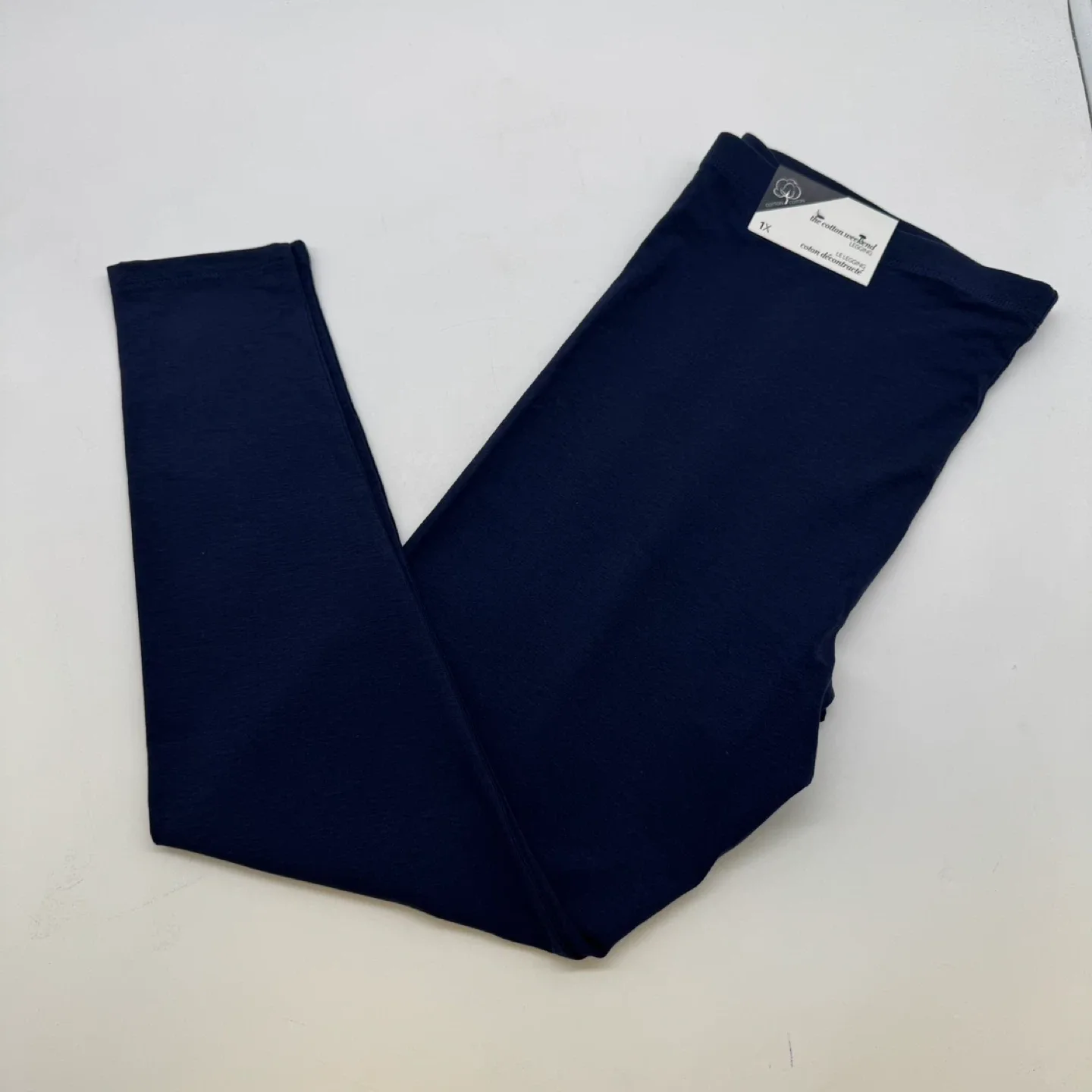 Addition Elle Cotton Weekend Legging Navy Blue Size 1X image indicator(2)