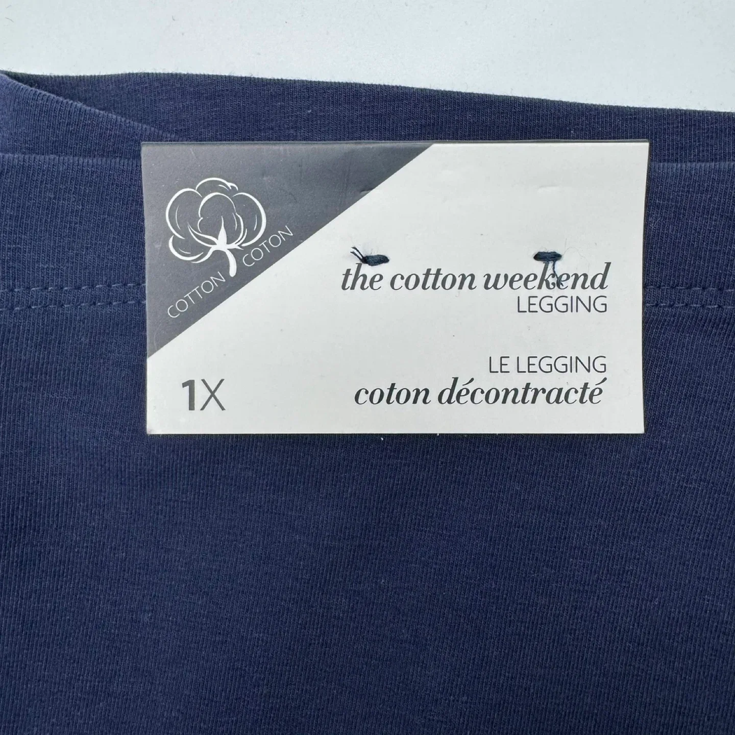 Addition Elle Cotton Weekend Legging Navy Blue Size 1X image indicator(3)