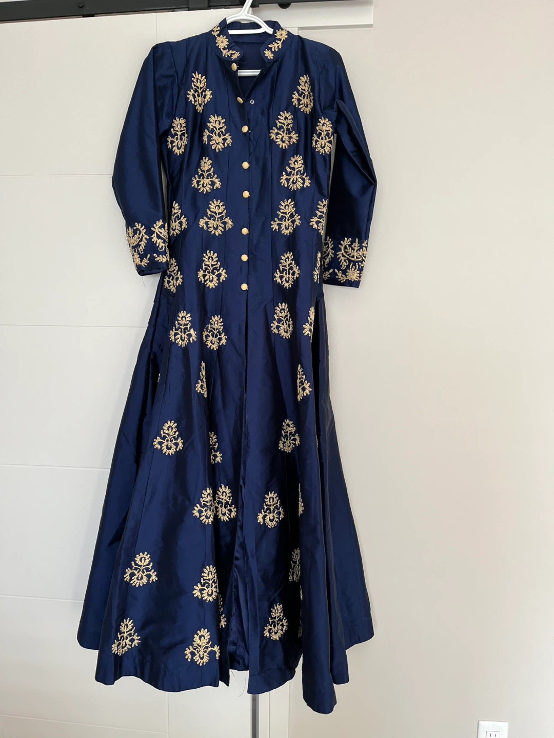 Blue Embroidered Suit