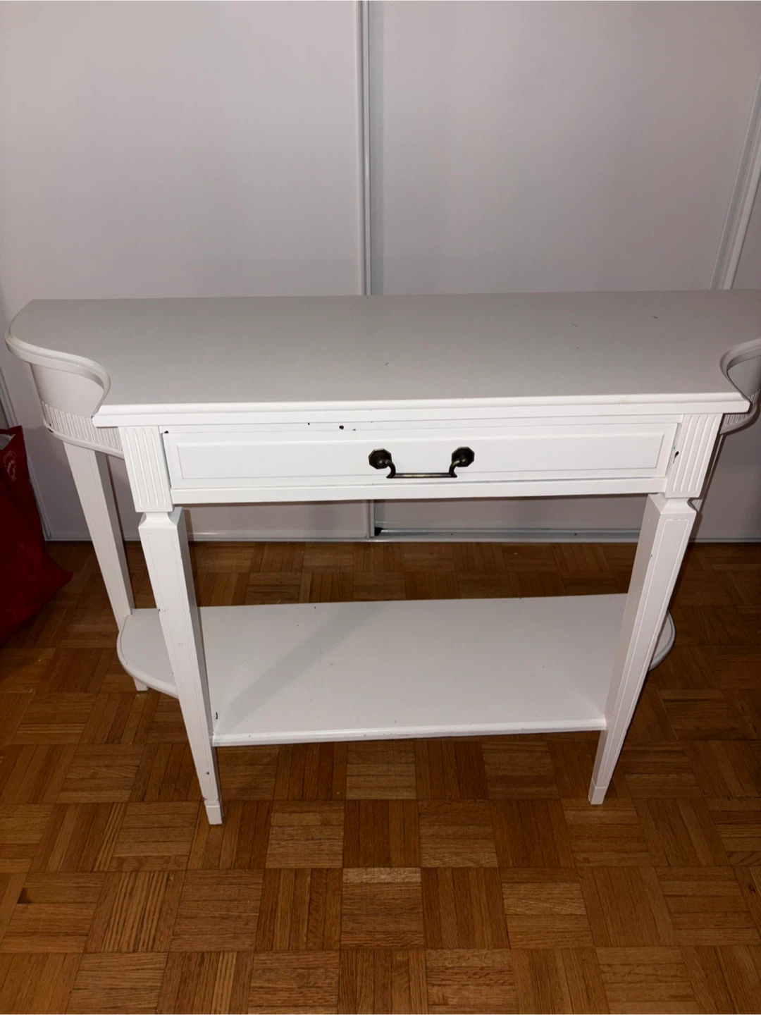 Painted Vintage Console Table with Drawer