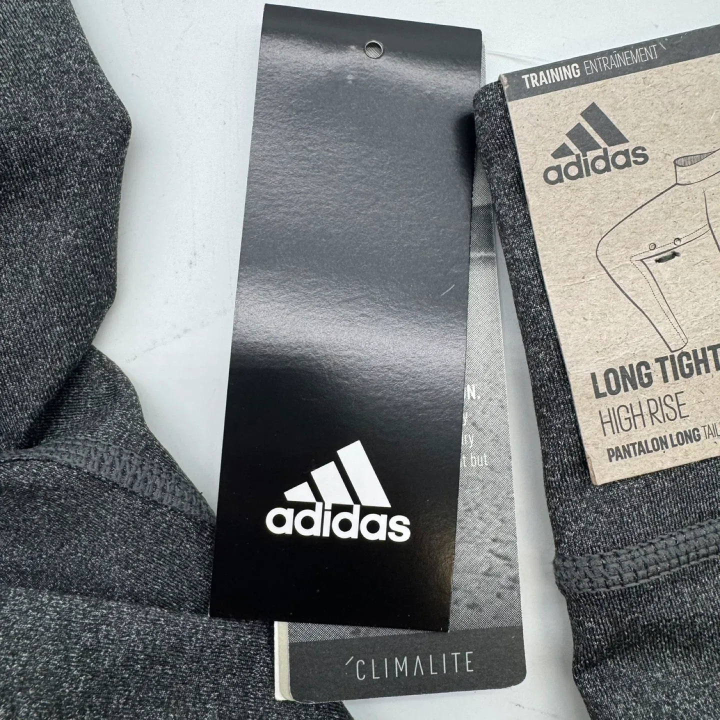 Adidas Climalite High Rise Long TrainingTights Dark Grey L image indicator(5)