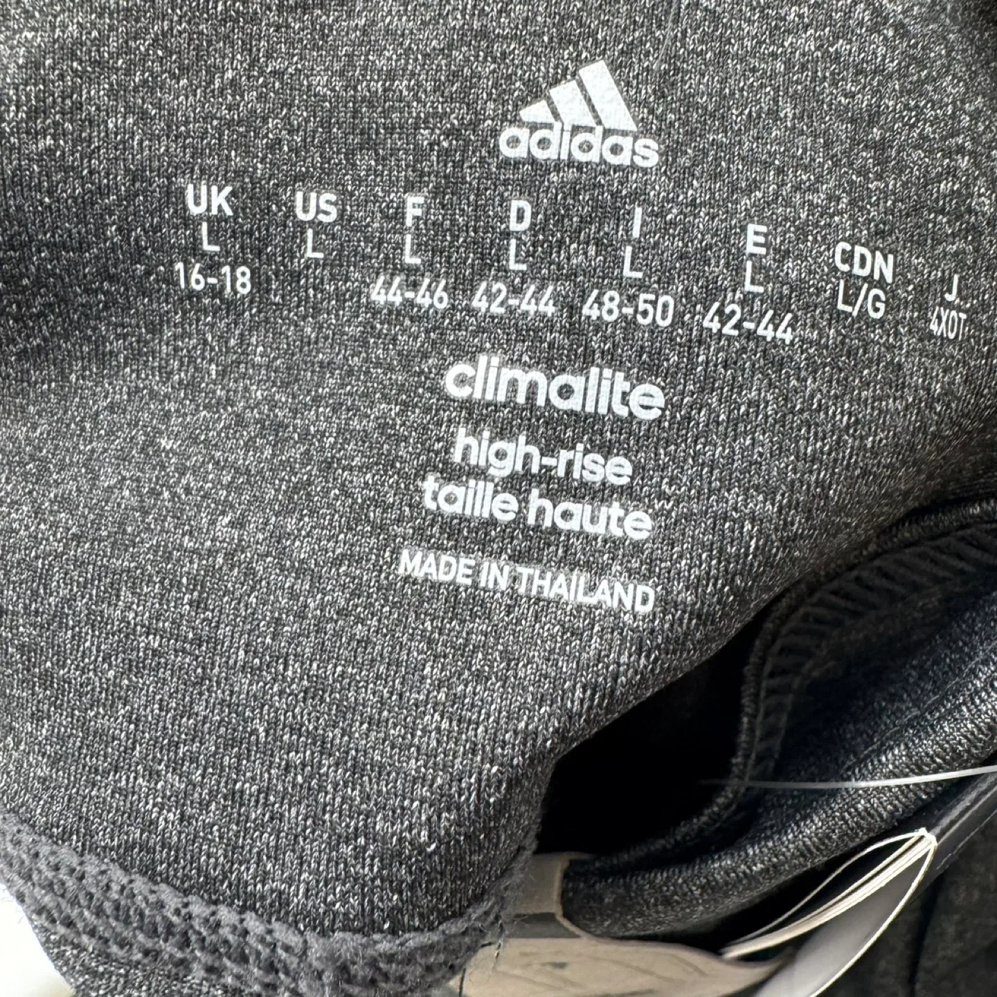 Adidas Climalite High Rise Long TrainingTights Dark Grey L image indicator(7)