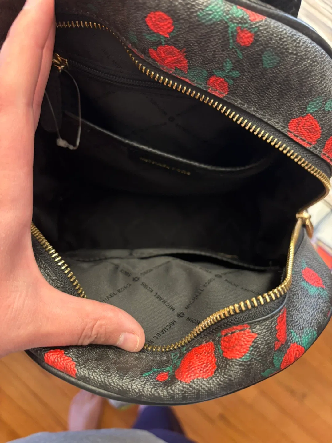 Michael Kors Rose Print Backpack image indicator(3)