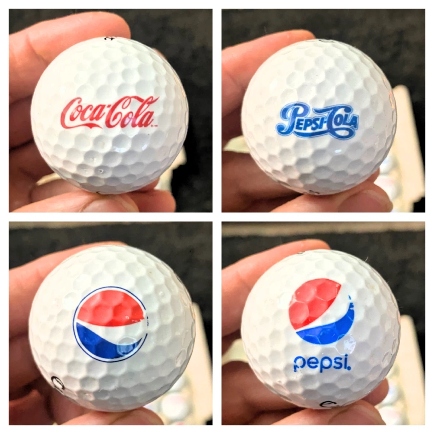 18 Coca-Cola Coke & Pepsi Logo Golf Balls - photo 3