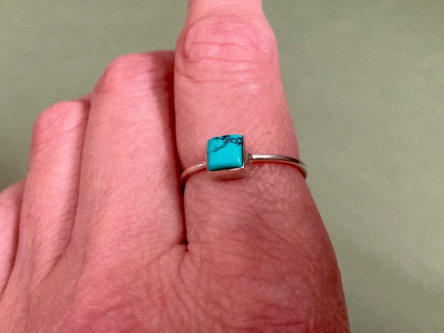Turquoise and Silver 925 Ring image indicator(2)