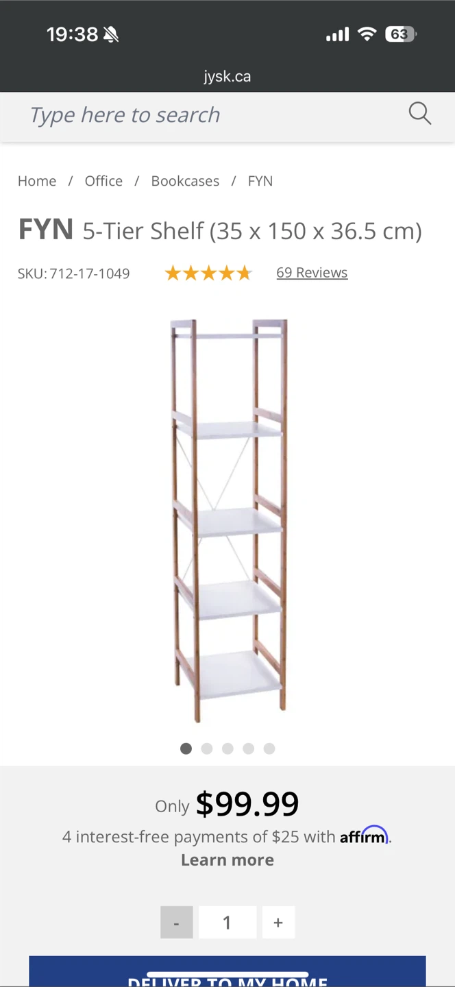 JYSK FYN 5-Tier Shelf - photo 3