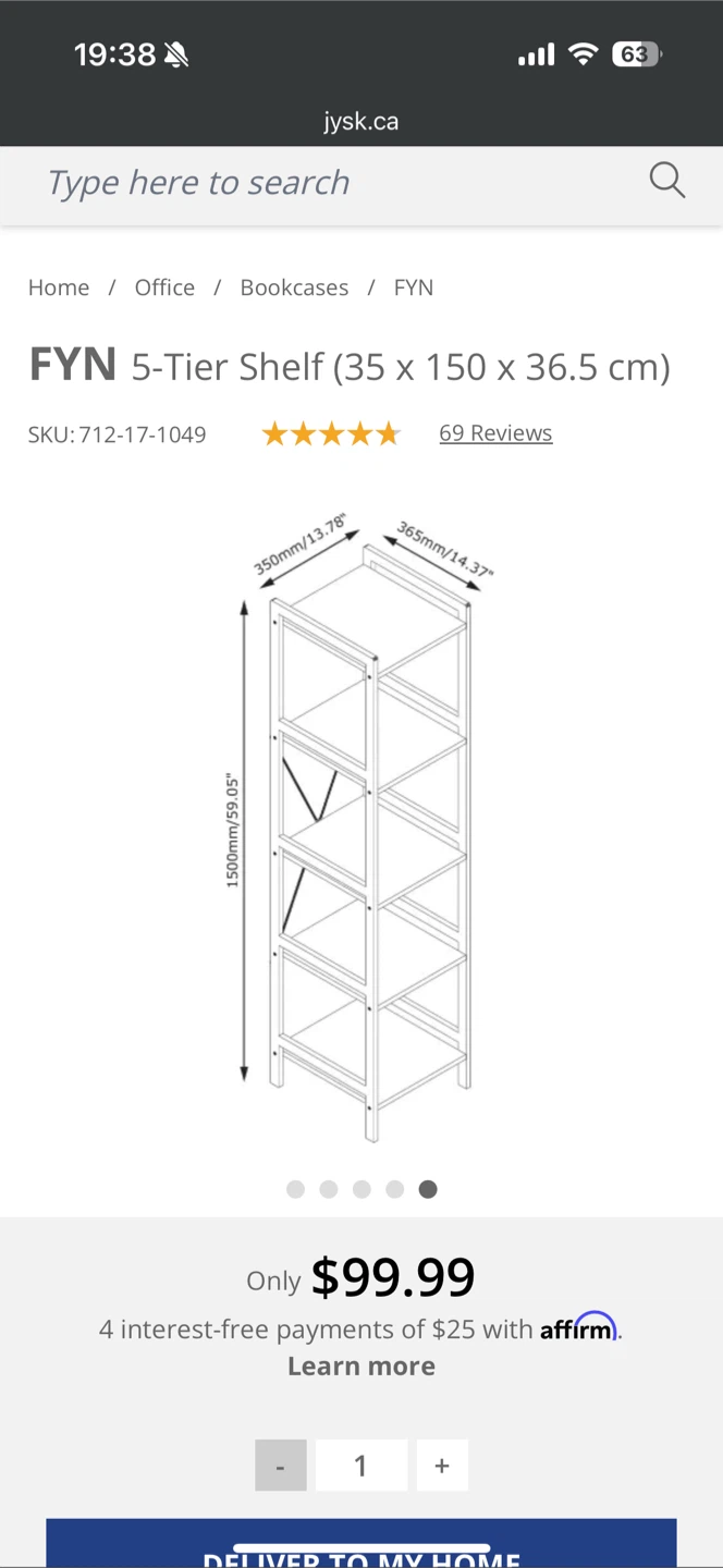 JYSK FYN 5-Tier Shelf - photo 4