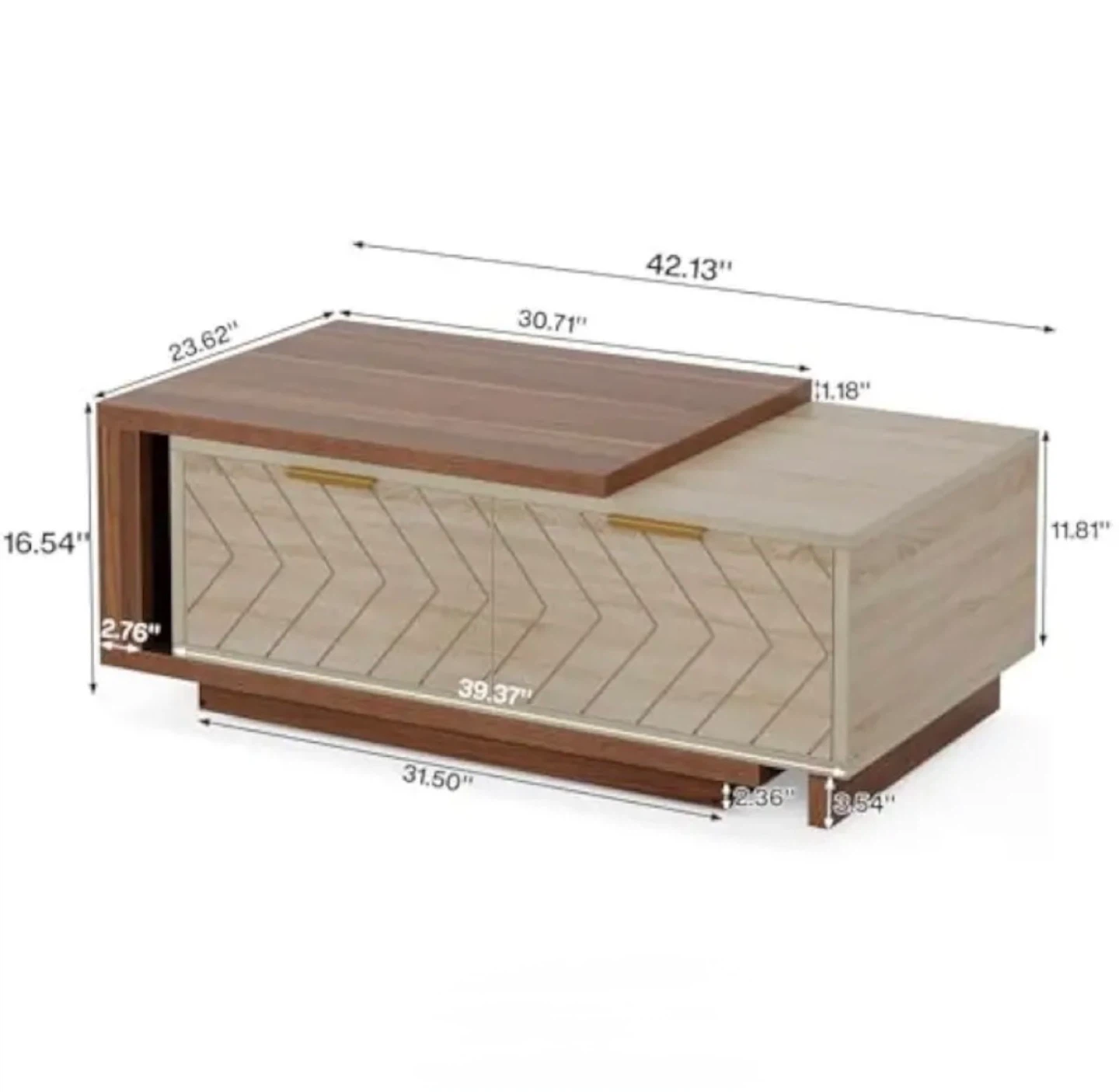 Extendable Two-Tone Coffee Table - photo 2