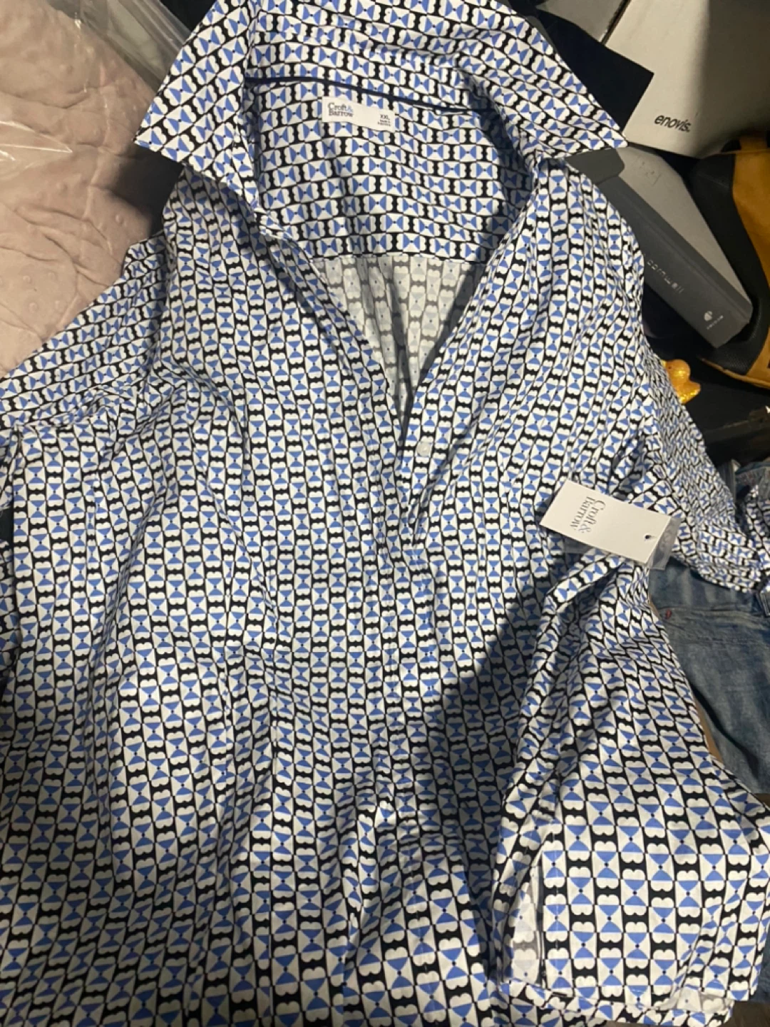 Croft & Barrow XXL Blue Patterned Shirt