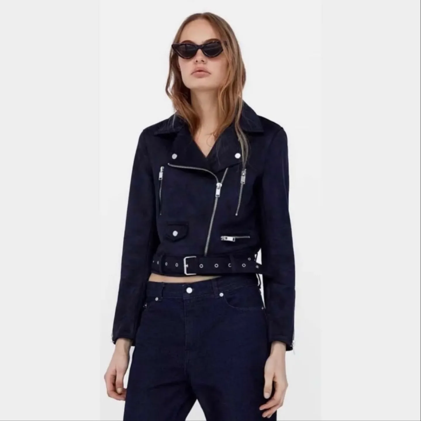 Zara Faux Suede Jacket thumbnail