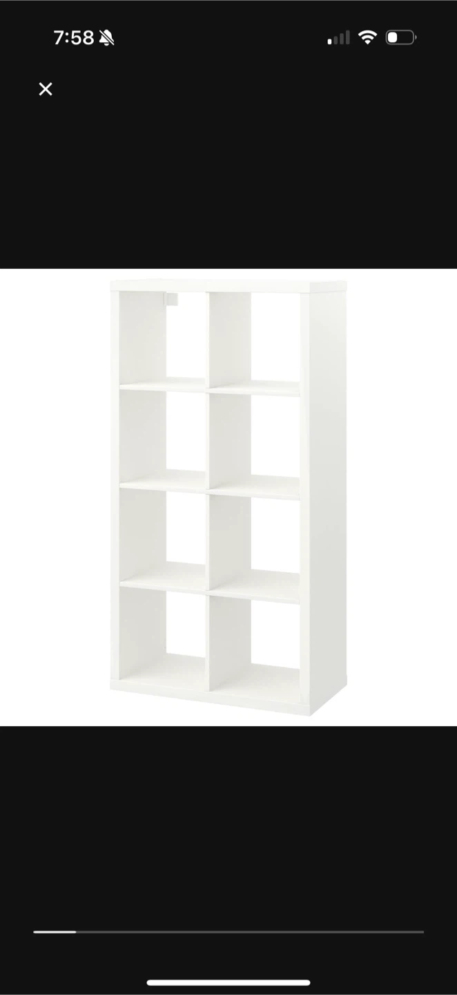 White 8-Shelf IKEA KALLAX – Excellent Condition