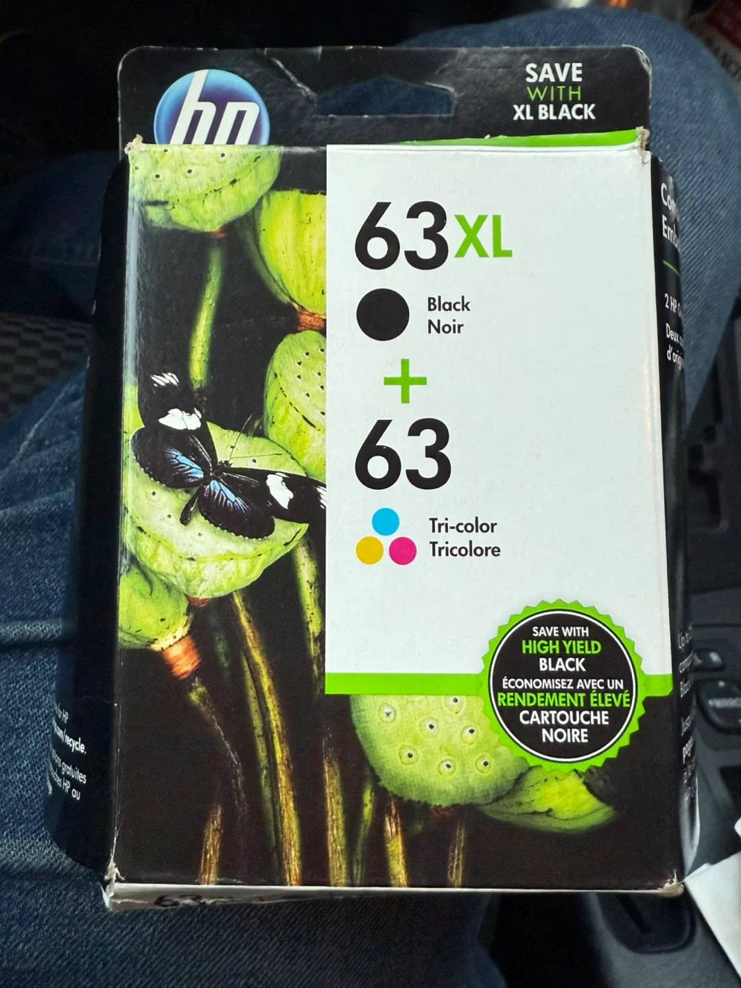 HP 63XL Black & 63 Tri-color Ink Cartridges - High Yield thumbnail