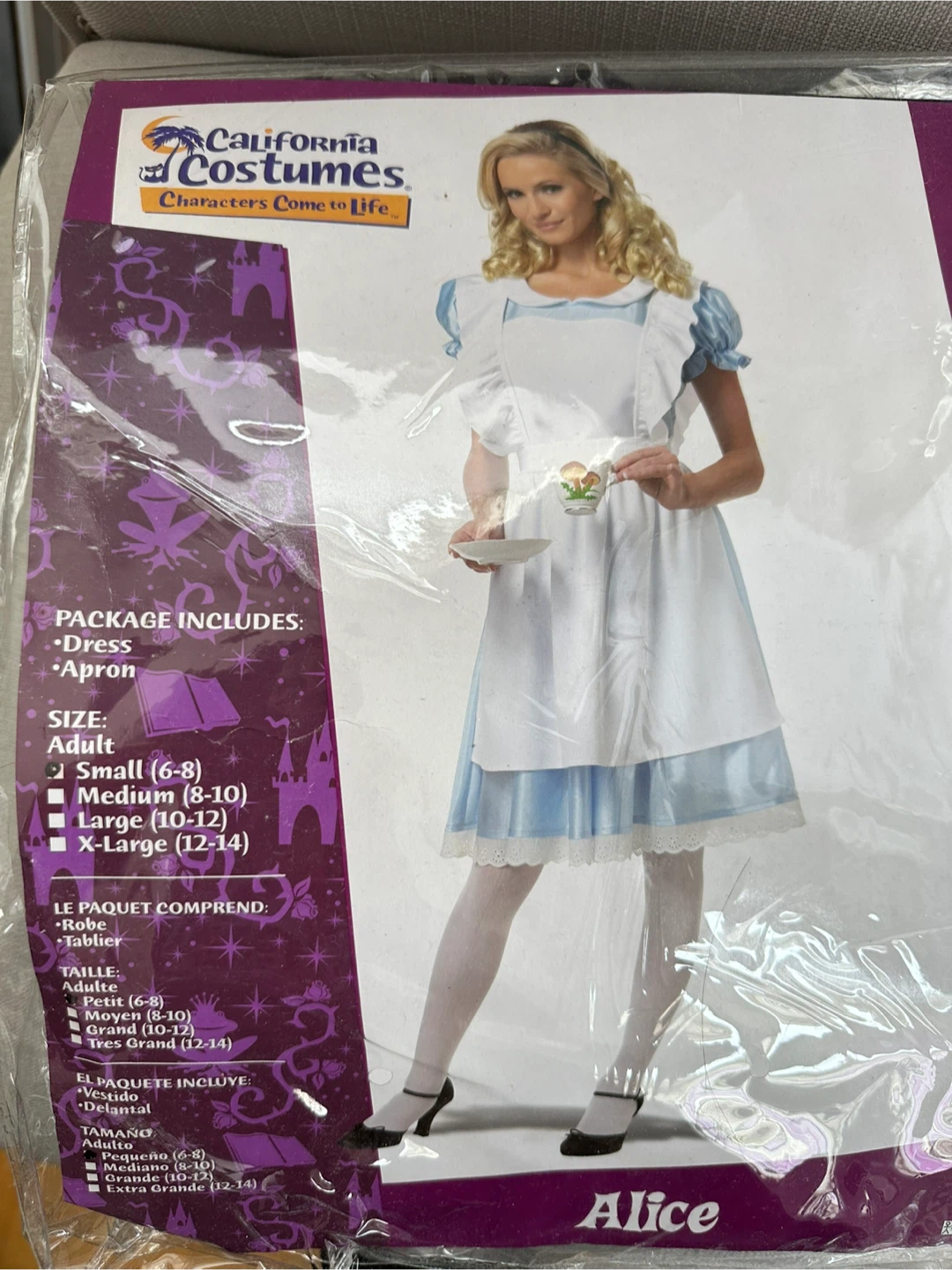 Costume Alice Dress - Adult Small (6-8) 🥕