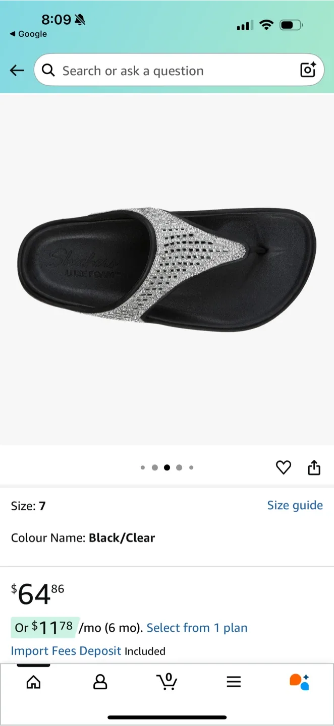 Skechers Luxe Foam Flip Flops - Size 7 image indicator(5)