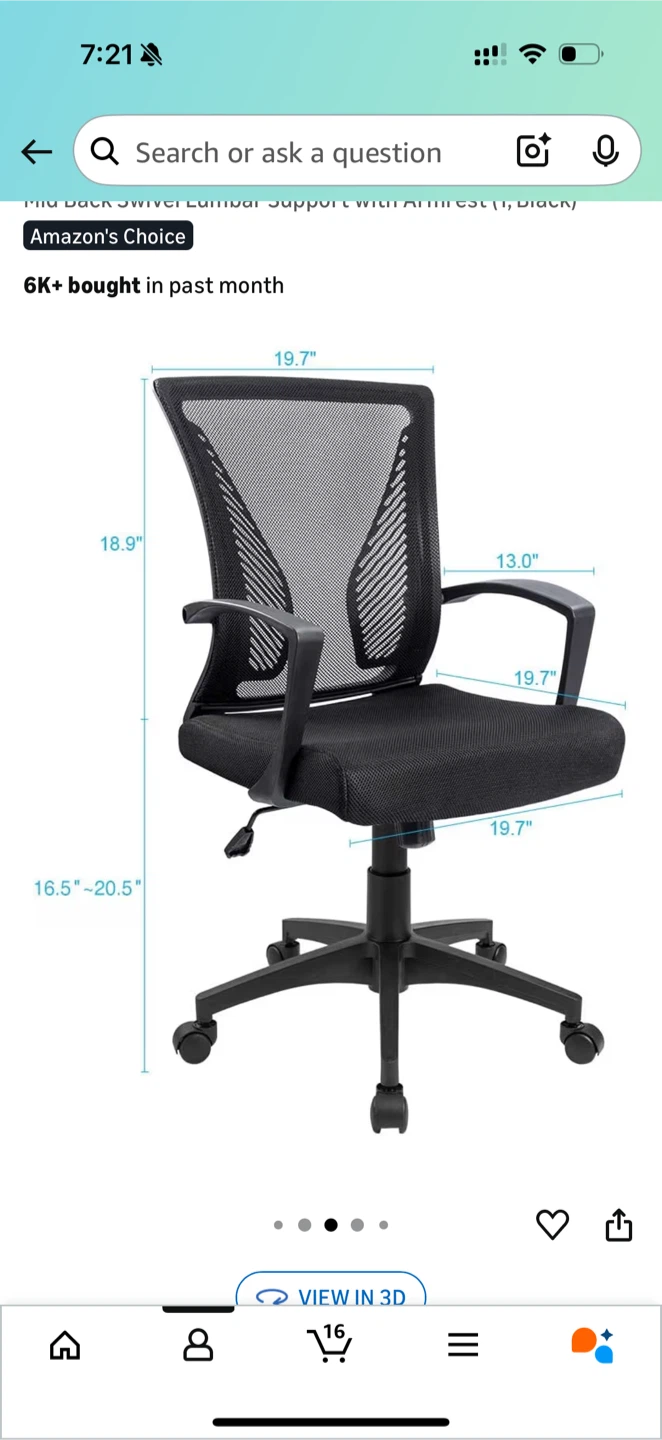 Black Mesh Office Chair - photo 5