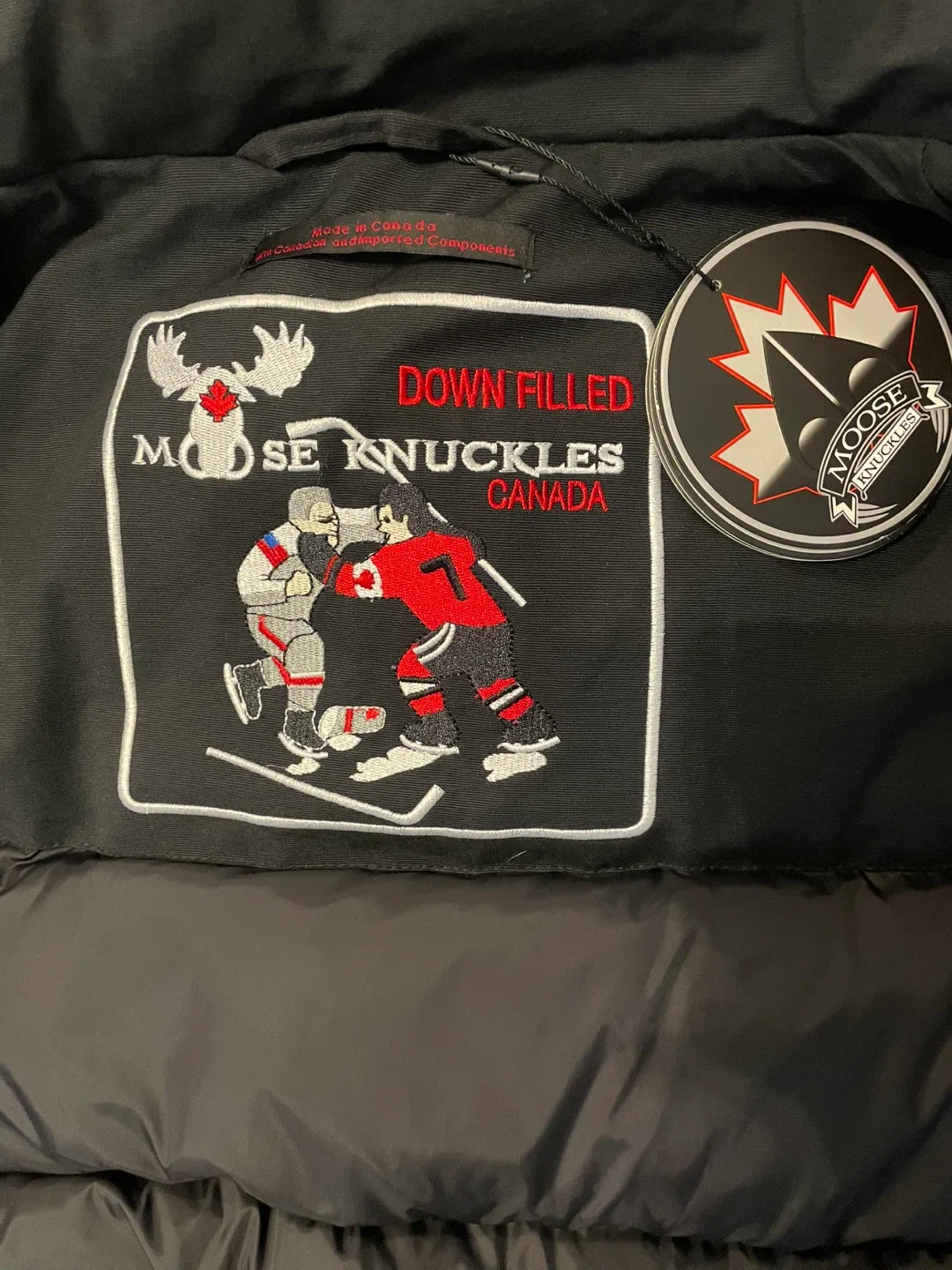 Moose Knuckles Black Bomber Jacket image indicator(2)