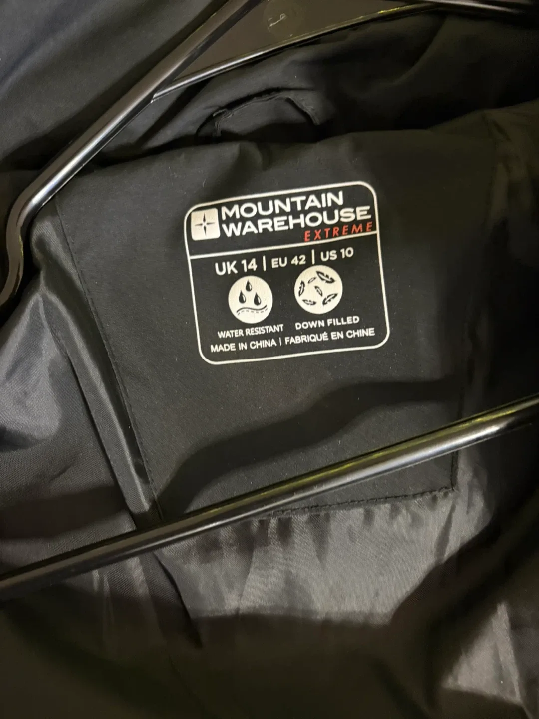 Mountain Warehouse Black Down Jacket - 600 down feathers image indicator(4)