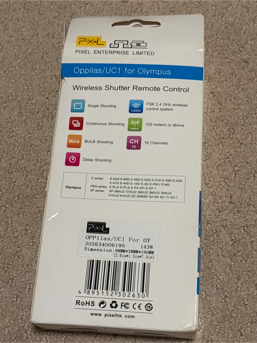 Pixel Oppilas/UC1 Wireless Shutter Remote Control - Olympus - photo 2