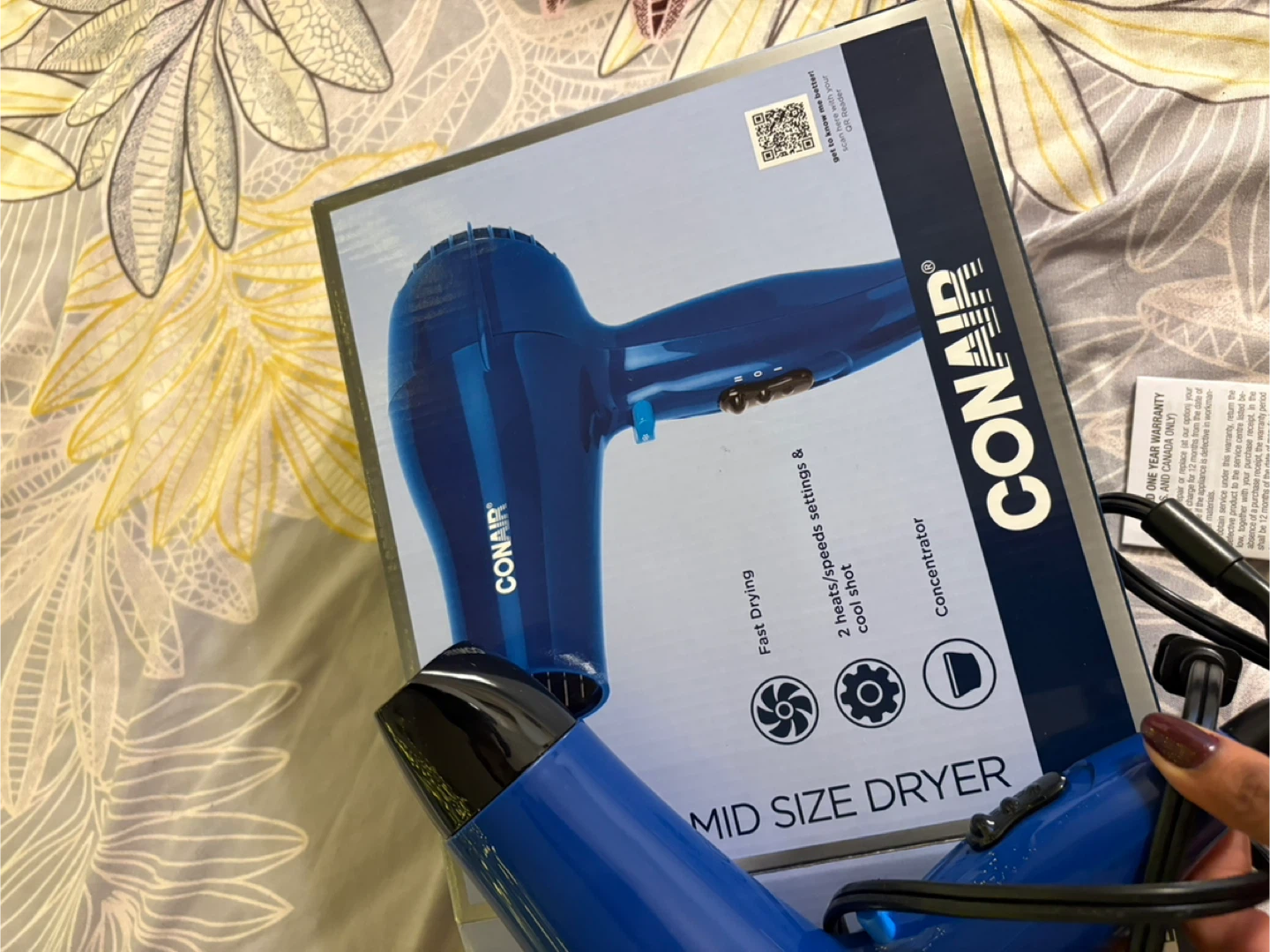 Conair Powerful Mid Size Dryer - Blue - photo 3