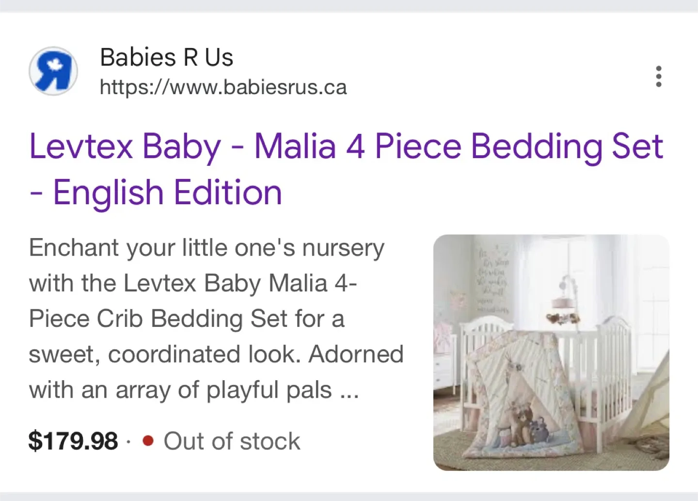 Levtex Baby Malia 4-Piece Crib Set - NEW image indicator(5)