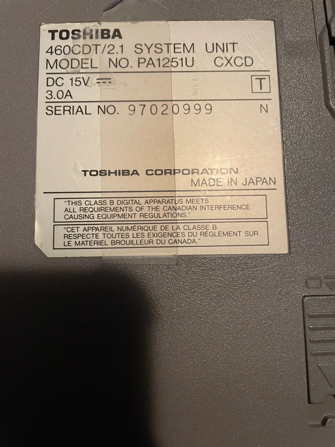 Toshiba Satellite 460CDT Laptop - Vintage! image indicator(6)